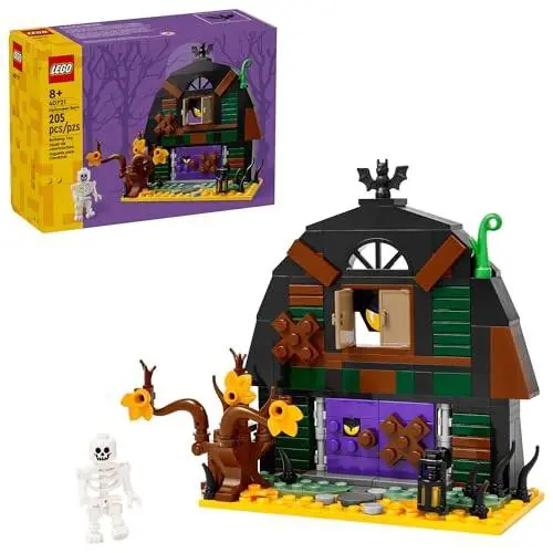 Lego Halloween Barn Building Toy - Room Decor Pretend Play Set For Boys Girl
