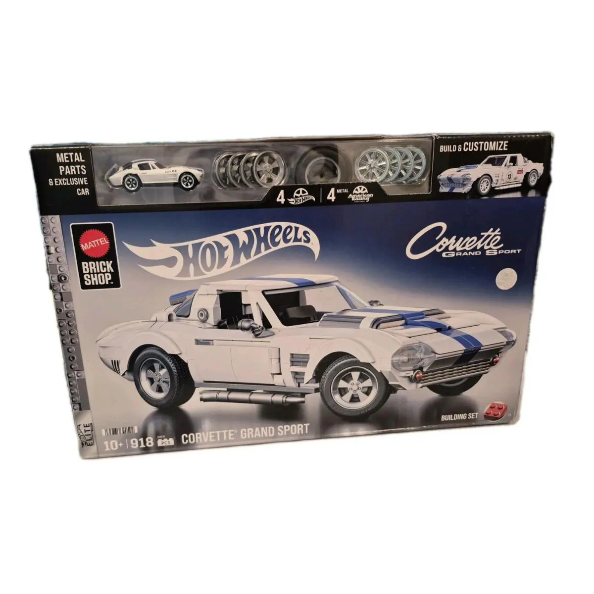 Corvette Grand Sport Hot Wheels Mattel Brick Shop Sports Car Building Block Set