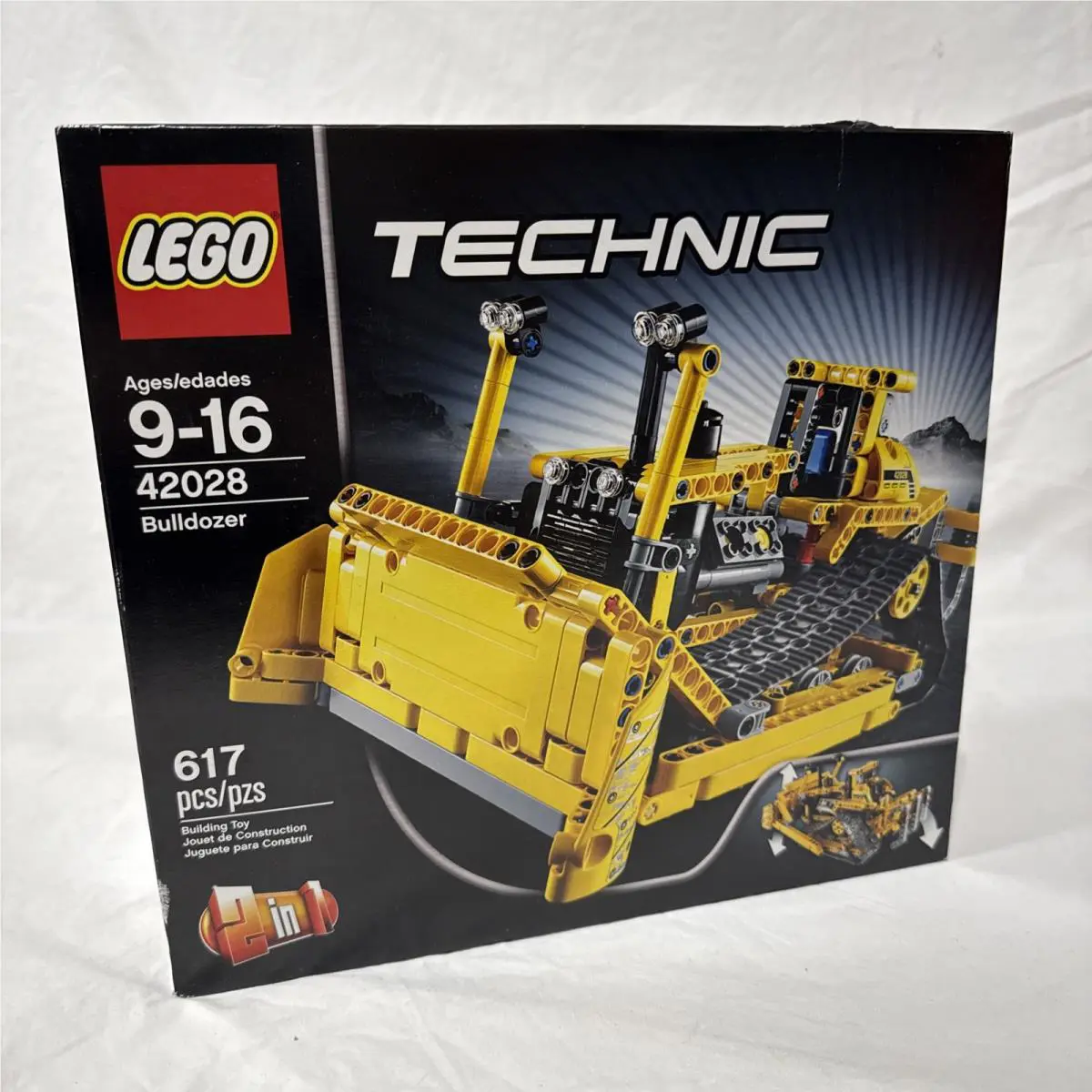 Lego Technic Bulldozer 42028 2 in 1 Complete Set 617 Pieces