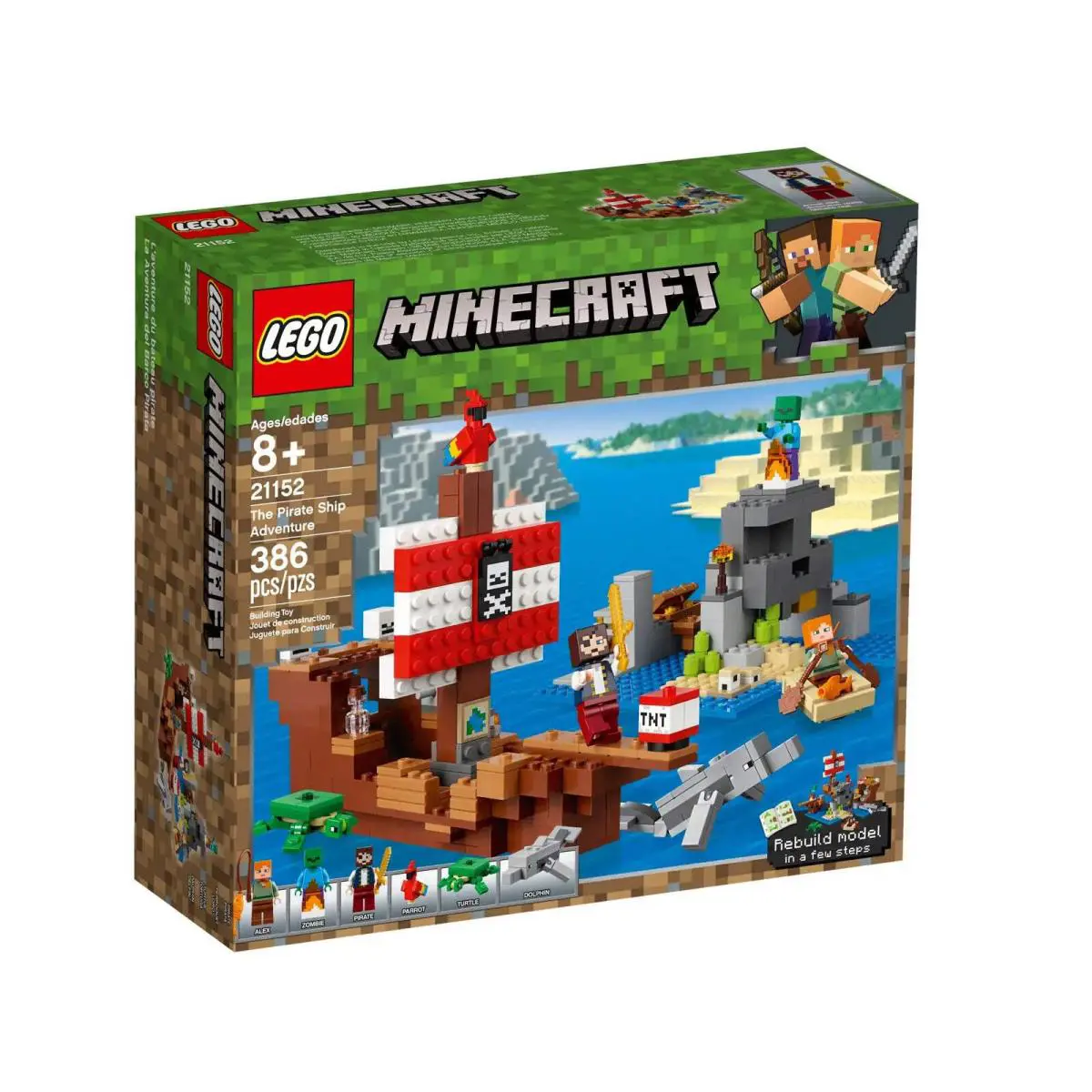 Lego Minecraft The Pirate Ship Adventure Set 21152