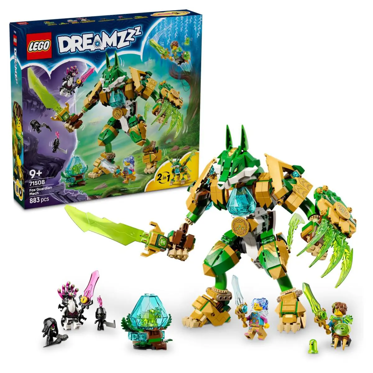 Lego Dreamzzz 2in1 Fox Guardian Mech Toy - Action Figure Transforms Into a Fox W
