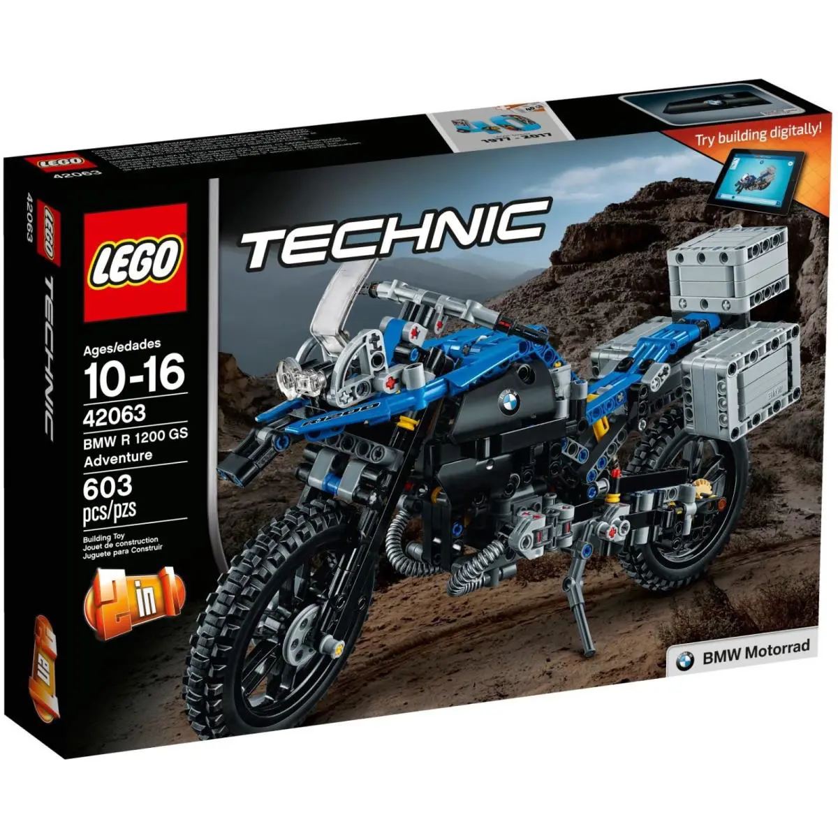 Lego® Technic 42063 Bmw R 1200 GS Adventure- 40 Jahre Technic Neu Ovp Misb 2017