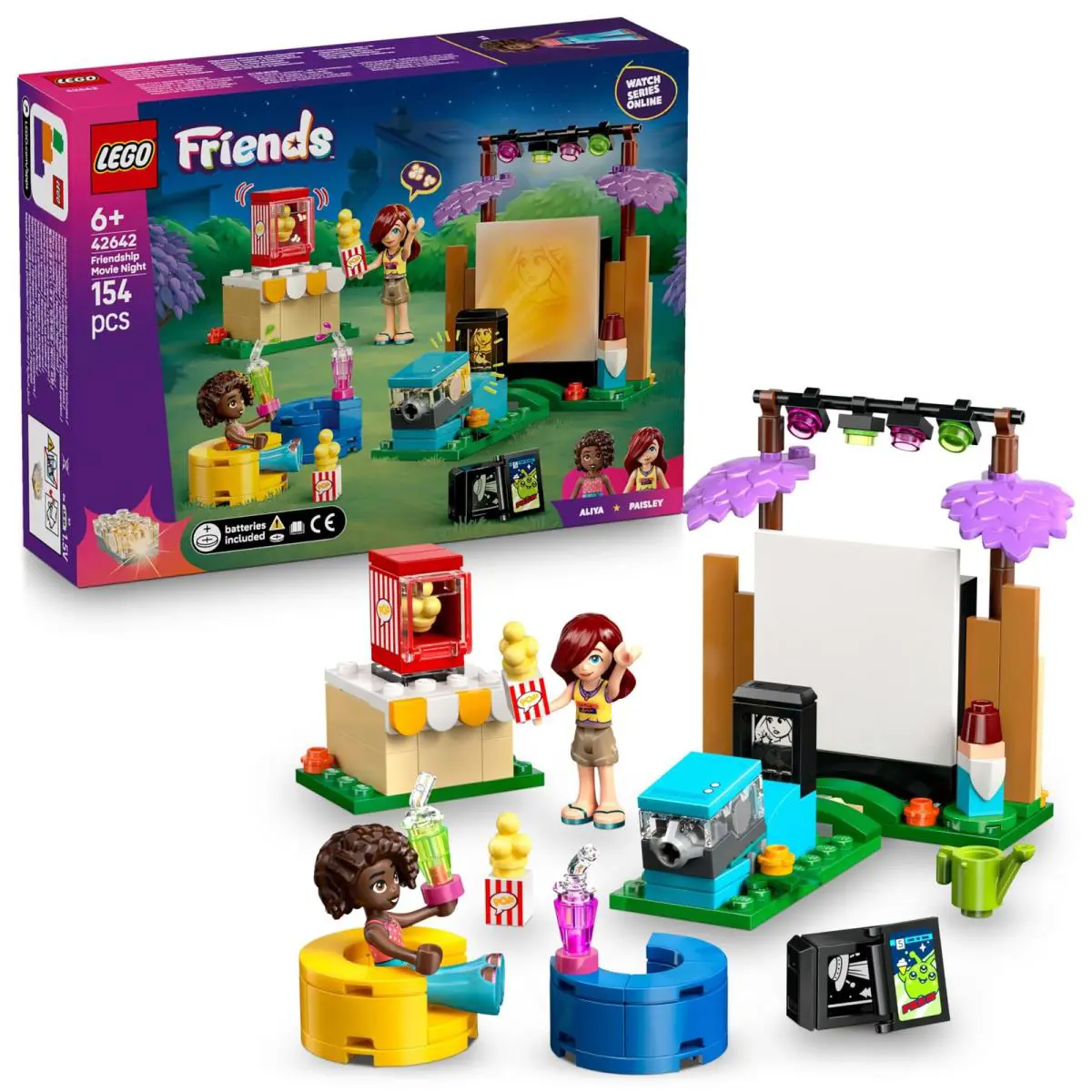 Lego Friends Friendship Movie Night Toy For 6+ Year Old Girls - Incl. 2 Mini Dol