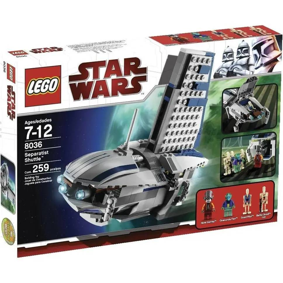 Lego 8036 Star Wars Separatists Shuttle Retired Hard to Find Set