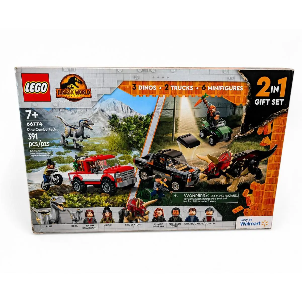 Lego Jurassic World Dino Combo Pack 2-in-1 Gift Set 391 Pcs W/ Minifigures