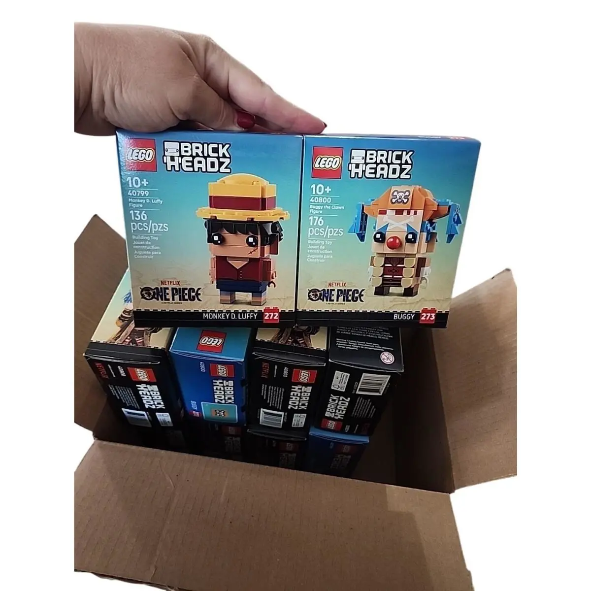 Lego Brickheadz One Piece 40799 Monkey D. Luffy 40800 Buggy Nsib