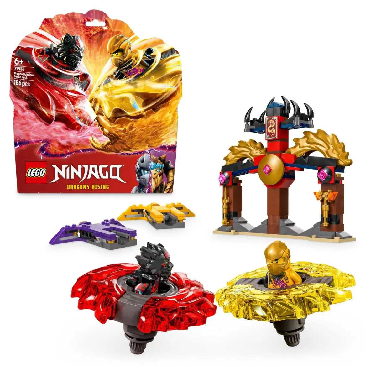 Lego Ninjago Dragon Spinjitzu Battle Pack Set with 2 Minifigures Launchers Fl