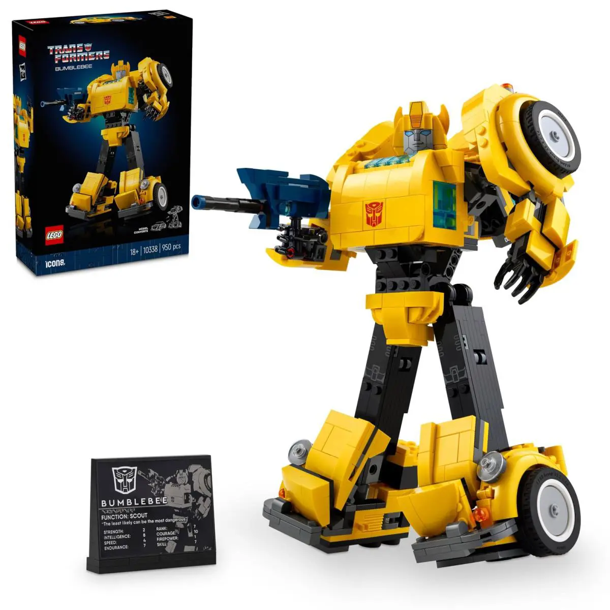 Lego Icons Transformers Bumblebee Action Figure Building Set Collectible Robot