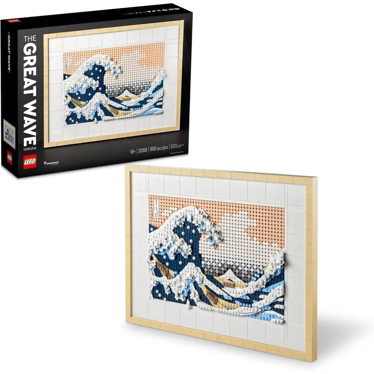 Lego Art Hokusai The Great Wave Framed Japanese Wall Art Building Set - 31208