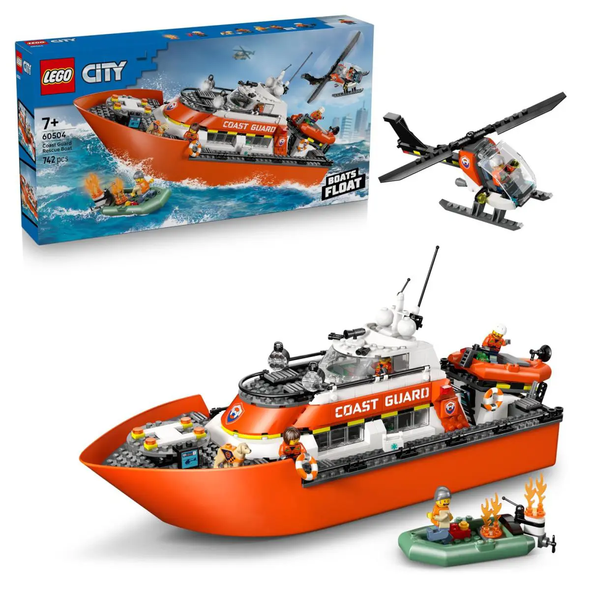 Lego City Kustwacht Reddingsboot Met Helikopter Speelgoed Voor Kinderen - Noodvo