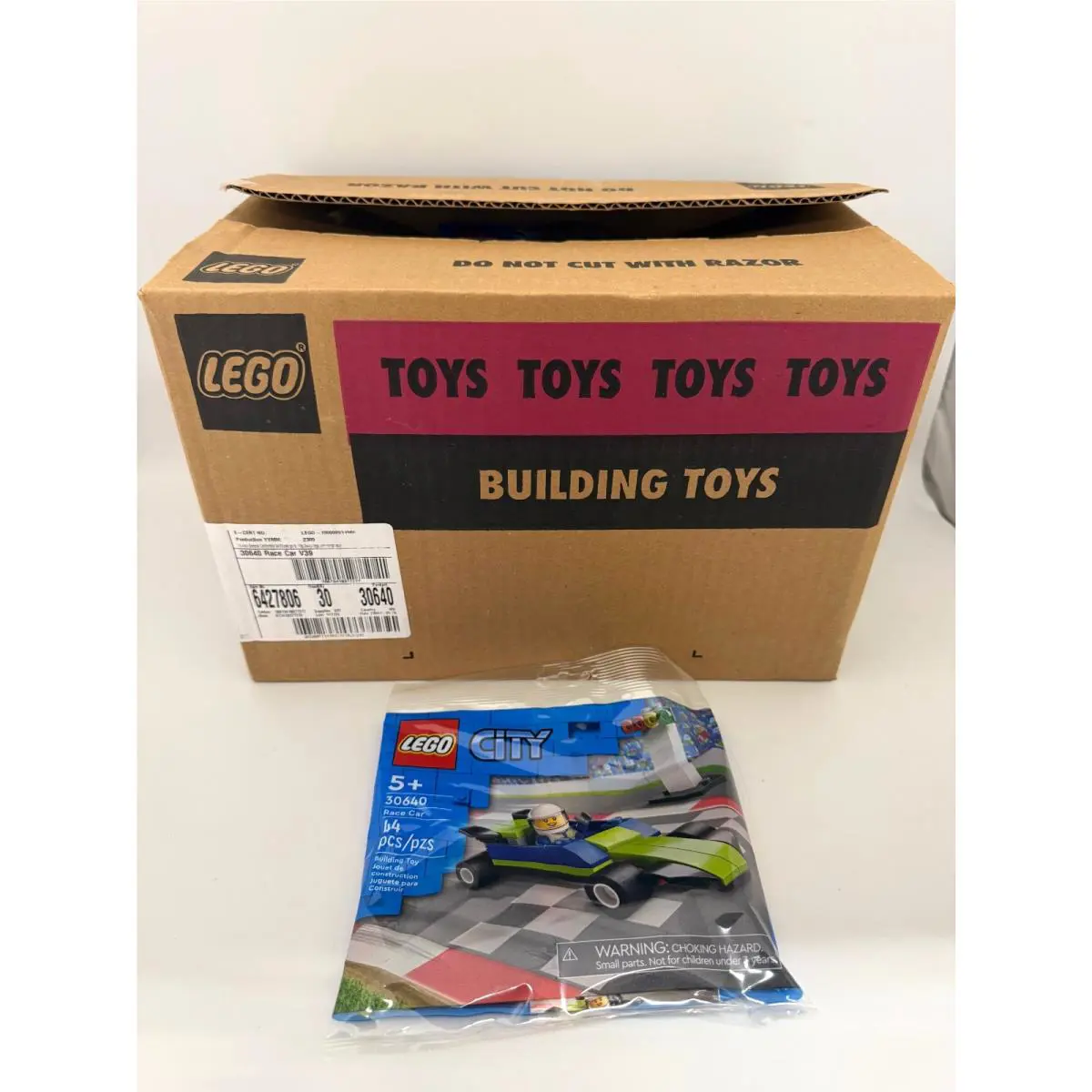 Lego 30 Pack Polybags City Race Car Building Kit 44 Pieces Set 30640