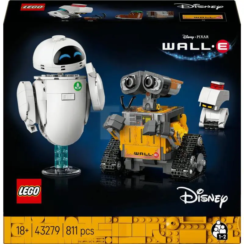 Lego Disney Pixar Wall-e Eve 43279 Building Toy Set Room Decor Gift