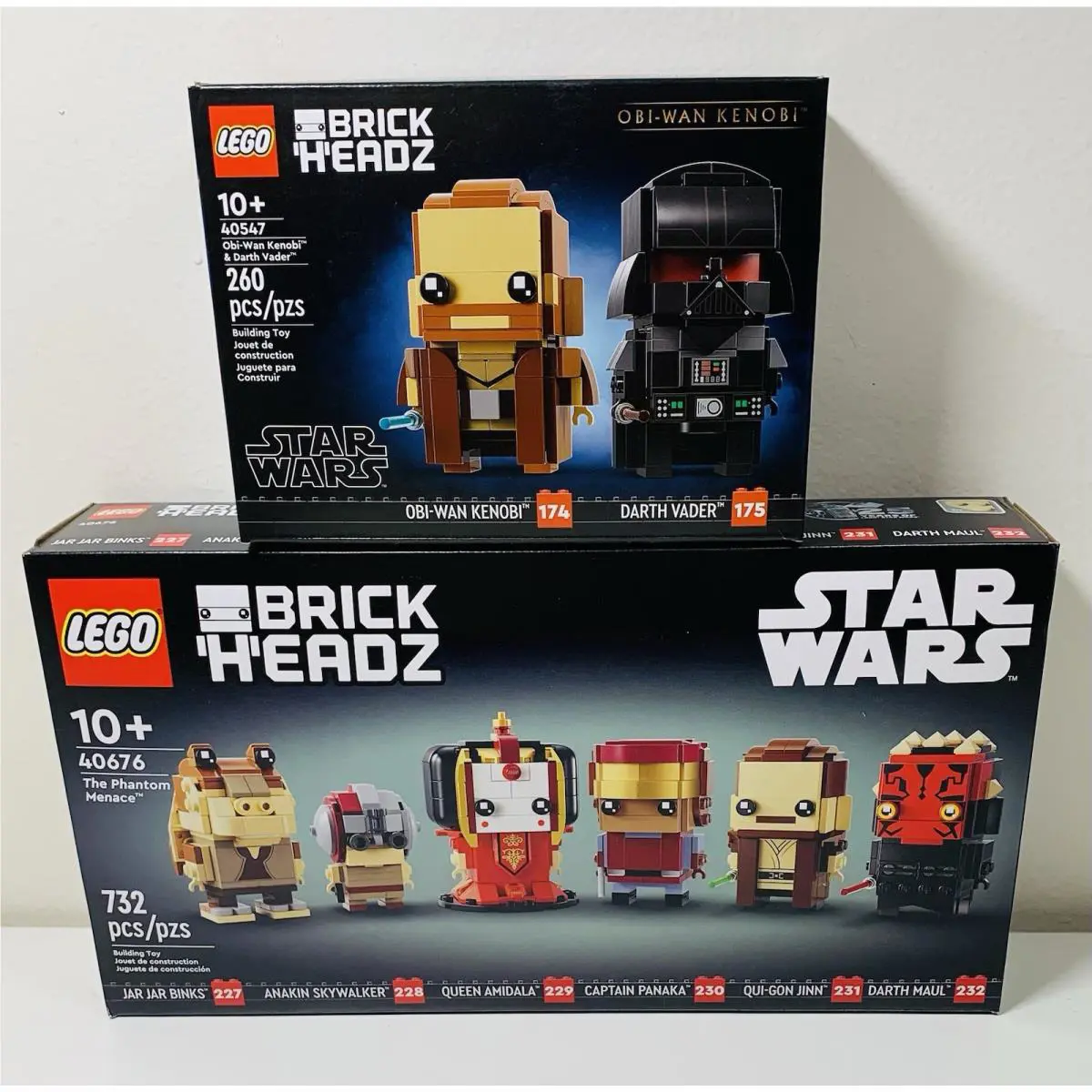 Lego Star Wars Brickheadz 40676 40547 Darth Vader Obi-wan Qui-gon Darth Maul +