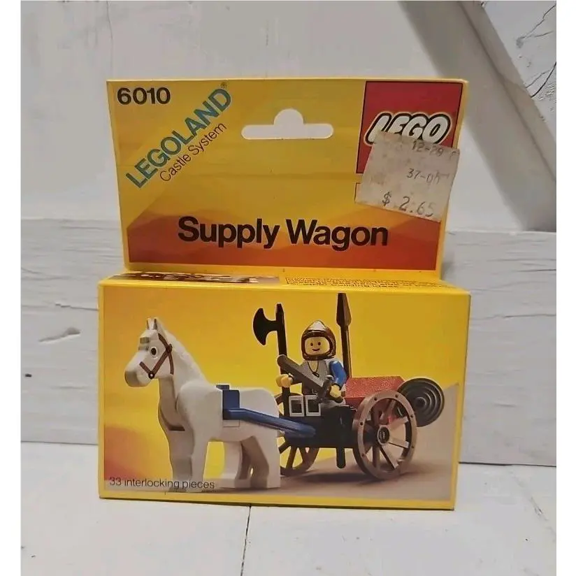 Lego 6010 Castle Lion Knights Supply Wagon and From 1984