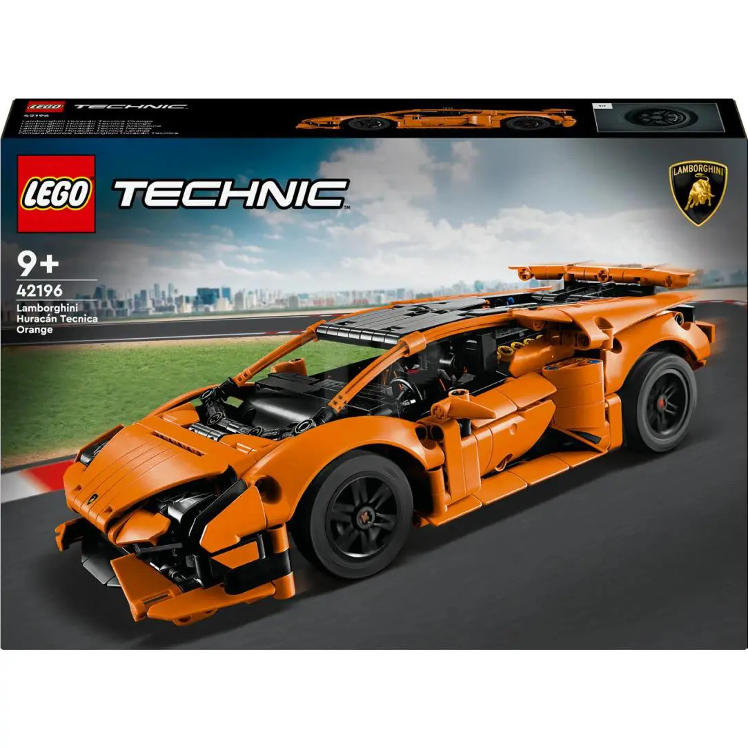 Lego Technic Lamborghini Huracán Tecnica Orange 42196 Model Car Building Toy Set