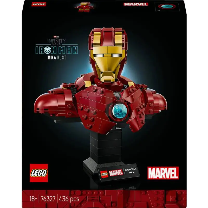 Lego Marvel Iron Man MK4 Bust 76327 Building Toy Set Collectible Model Kit