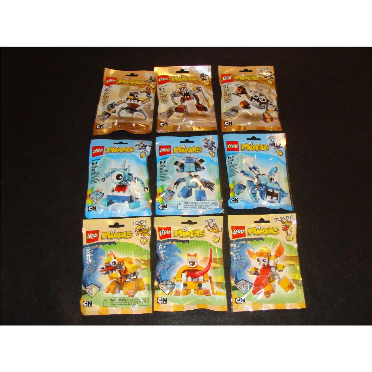 Lego Mixels Series 5 Complete Set OF 9 Gox Jinky Chilbo Krog Spugg Tungster