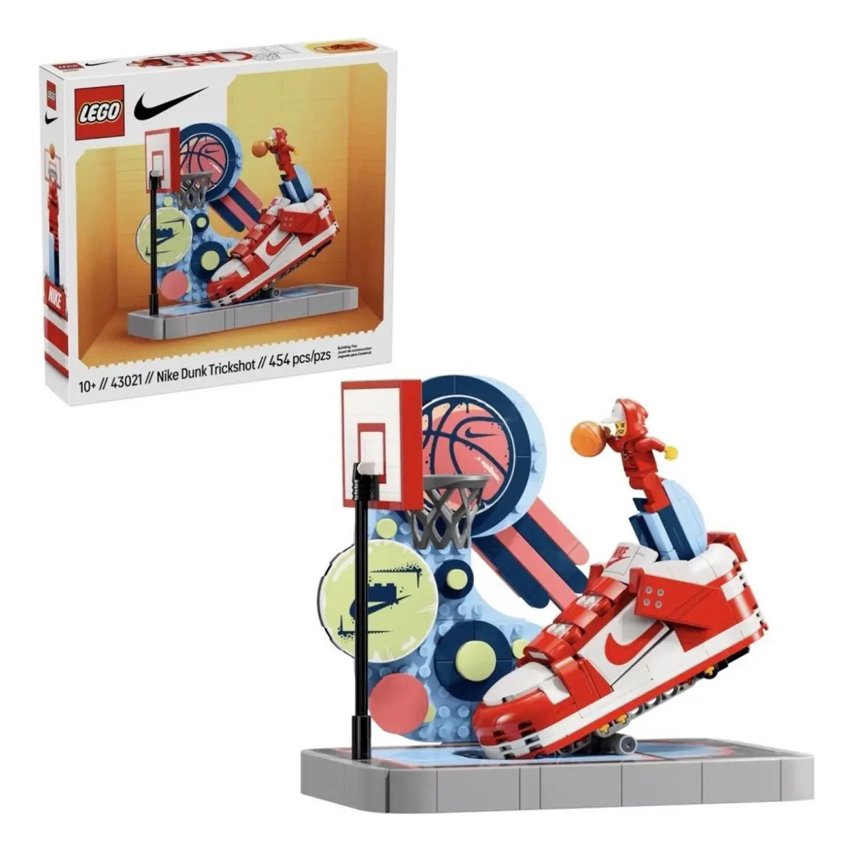 Lego Nike Dunk Trickshot Basketball Shoes Shield 43021 Includes 454 Pieces