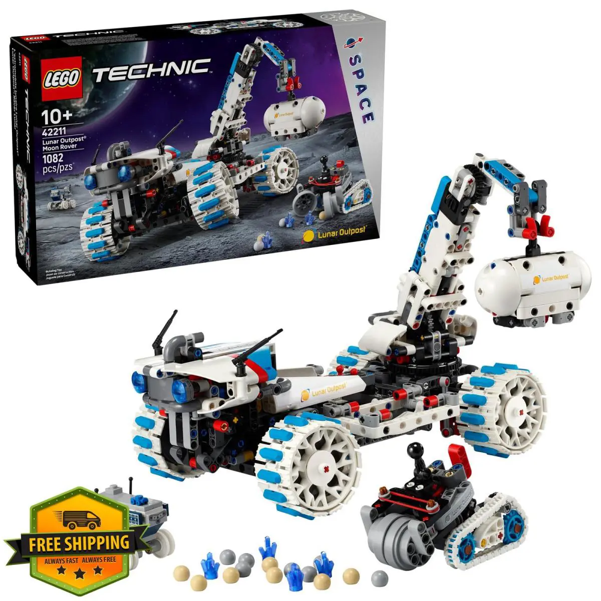 Lego Technic Lunar Outpost Moon Rover 42211 Ages 10+