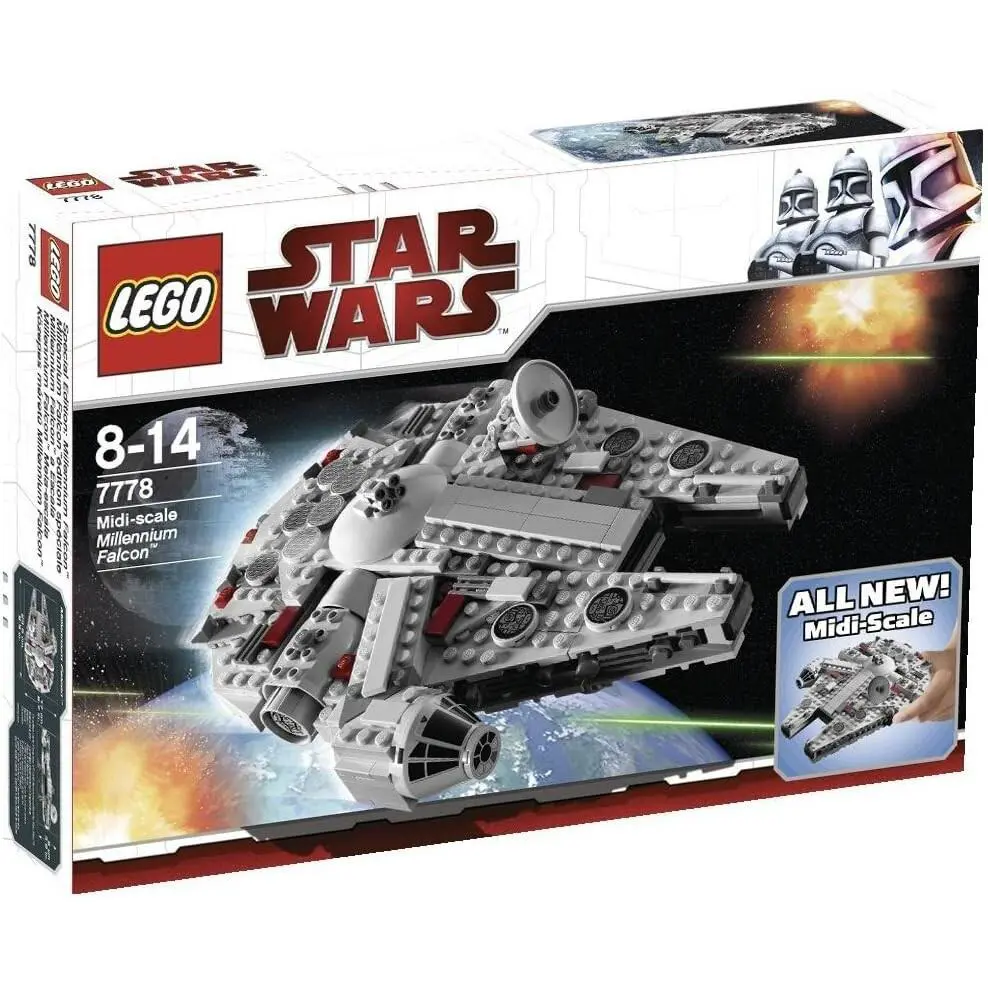 Lego Star Wars: Midi-scale Millennium Falcon 7778 Retired Hard to Find