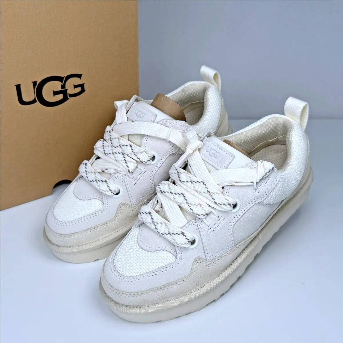 Ugg Womens Sneakers Lo Lowmel Jasmine Suede Mesh Low Top Casual Shoes Sz