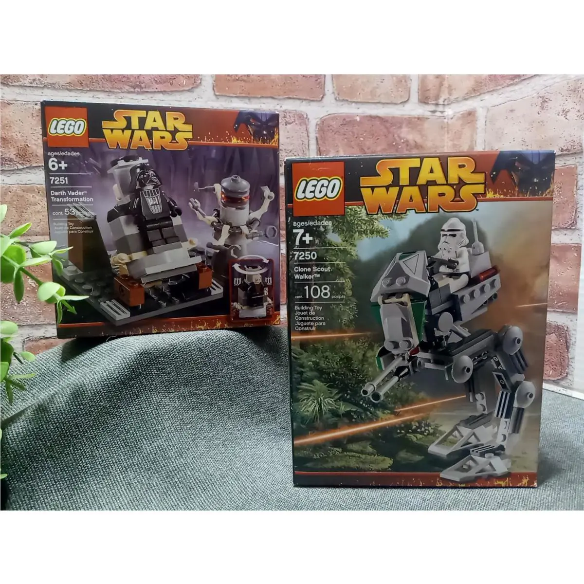 Vtg 2005 Lego Star Wars 7250/ 7251 Darth Vader Transformation/clone Scout Walker