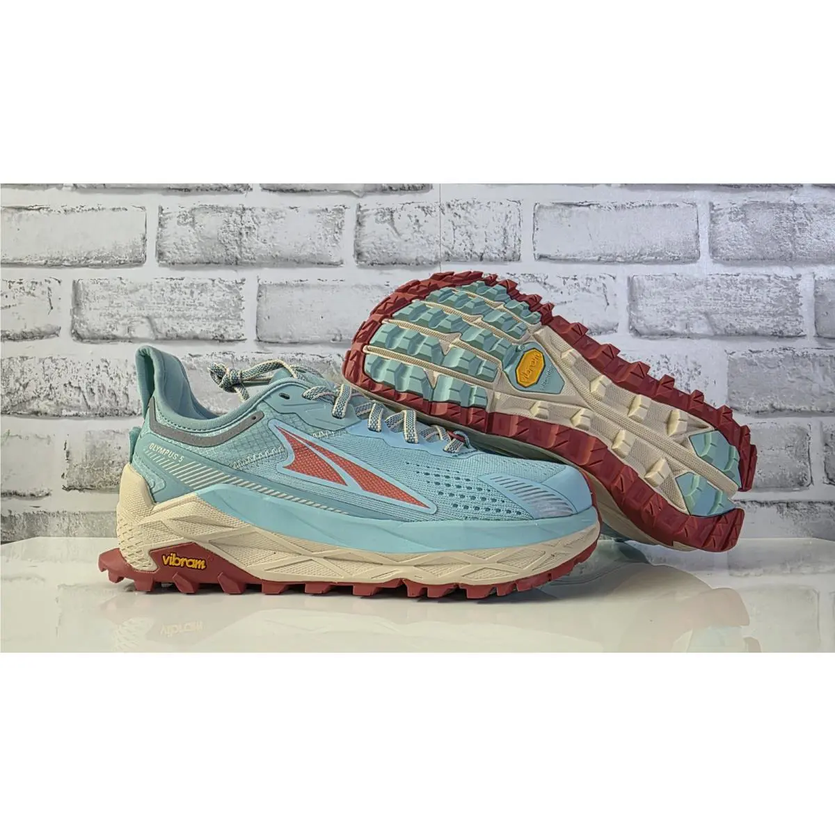 Altra Olympus 5 Shoes Womens Size 7 Blue Mesh Trail Running Zero Drop Vibram