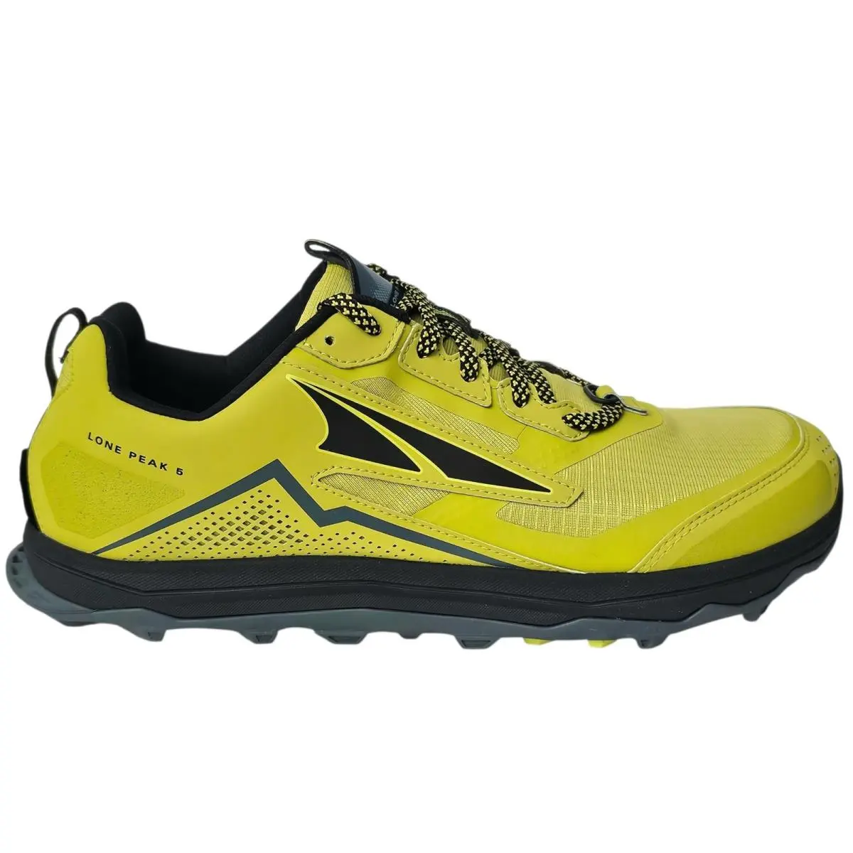 Altra Men`s 11.5 Lone Peak 5 Trail Running Shoes Lime/black