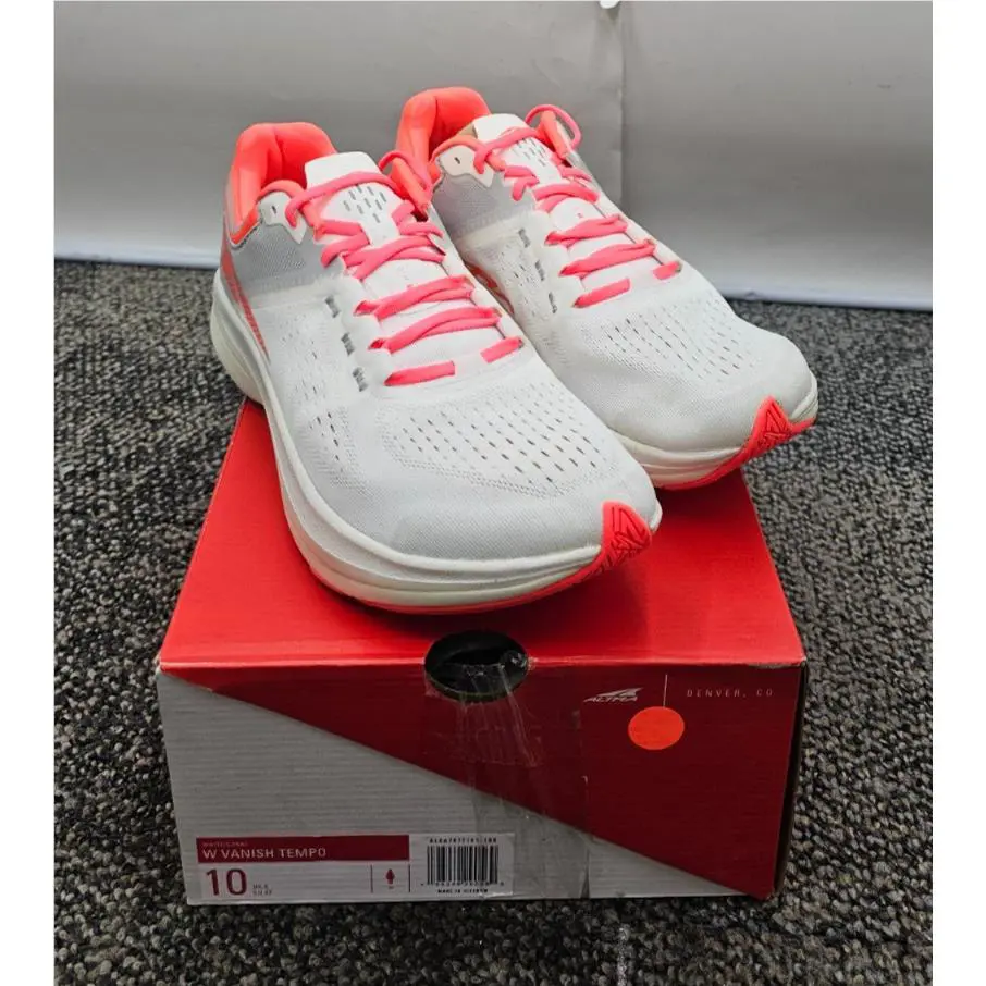 Altra Vanish Tempo White/coral Women`s Running Shoes Size 10 - AL0A7R7F161-100