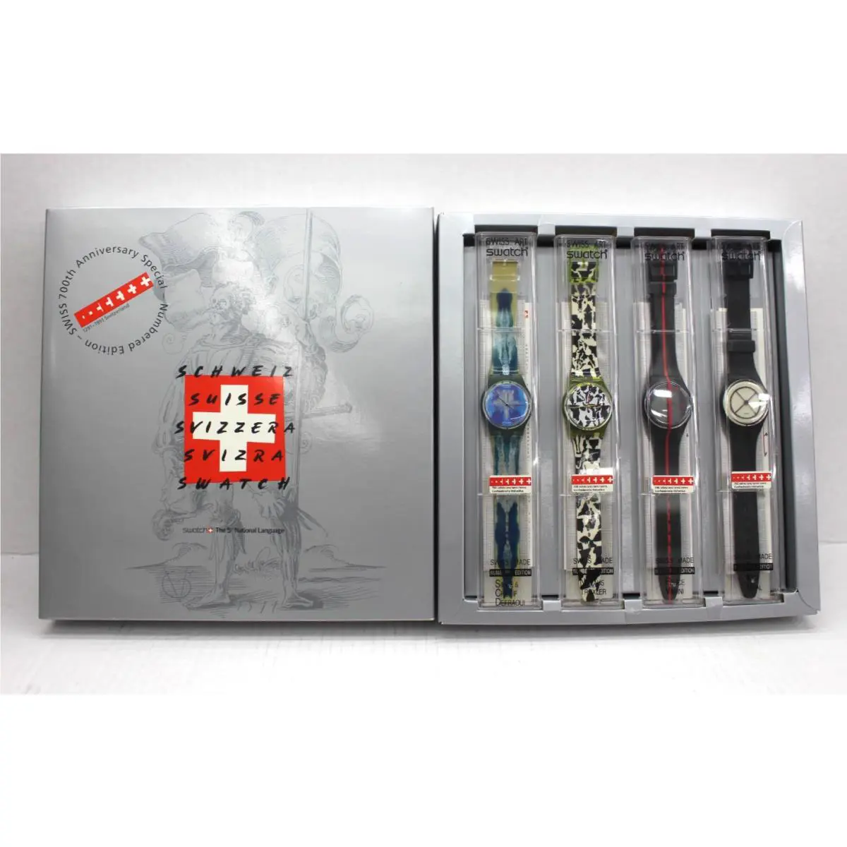 Swatch 700 Anniversary Box Watches 4 Special Limited Edition. Un-used. Vintage