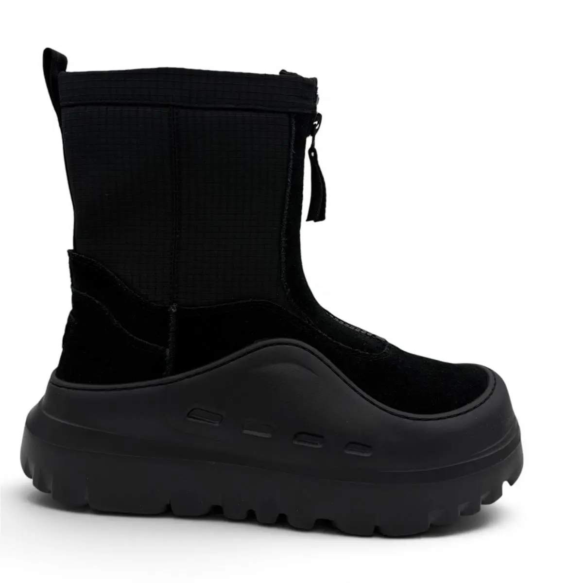 Ugg Peakmod Boot Black Suede Sheepskin Men`s Zip Boots Size US 10