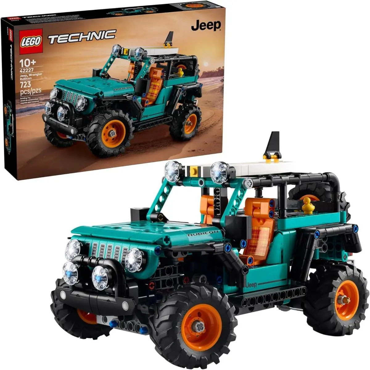 Lego Technic Jeep Wrangler Rubicon Suv Model Car Display Set