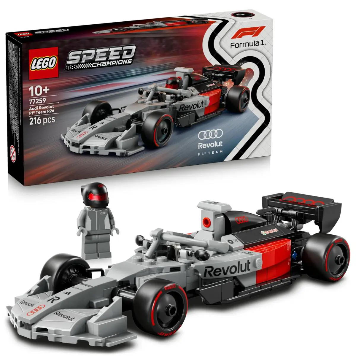 Lego Speed Champions Audi Revolut F1 Team R26 Race Car Toy - Model Kit W/collect