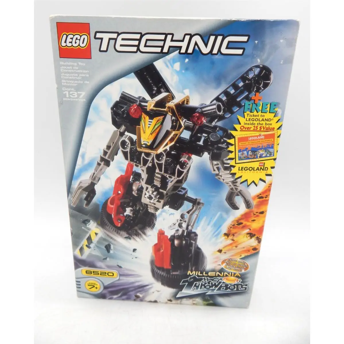 Vintage 1999 Lego Technic 8520 Throwbots Millennia Motorcycle Slizers