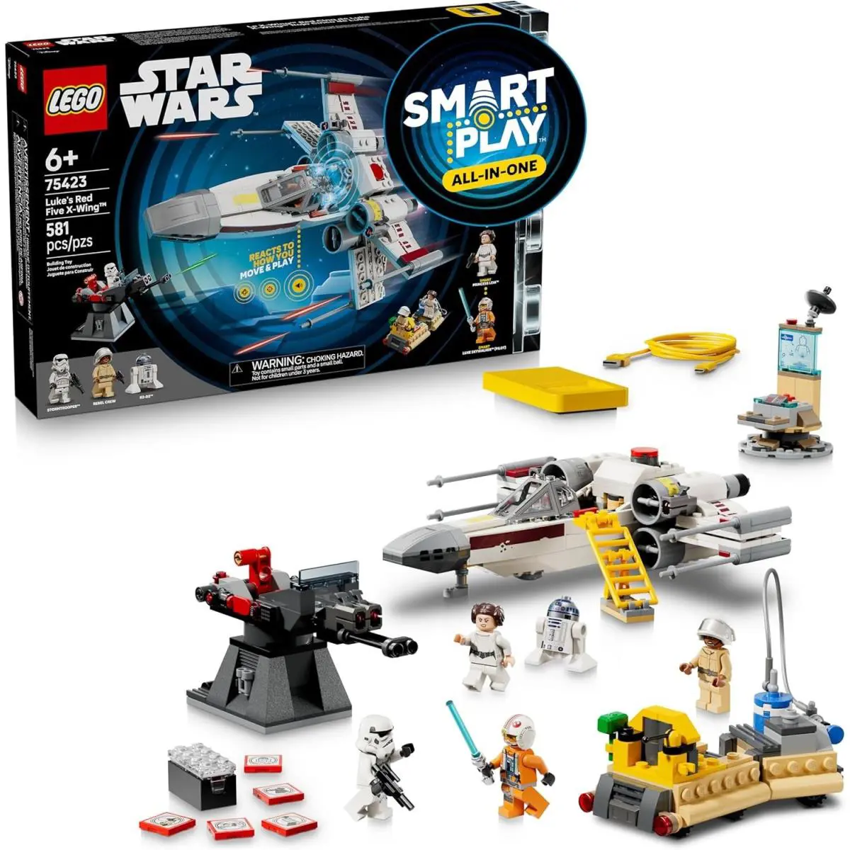 Lego Star Wars 75423 Luke’s Red Five X-wing Interactive Building Toy