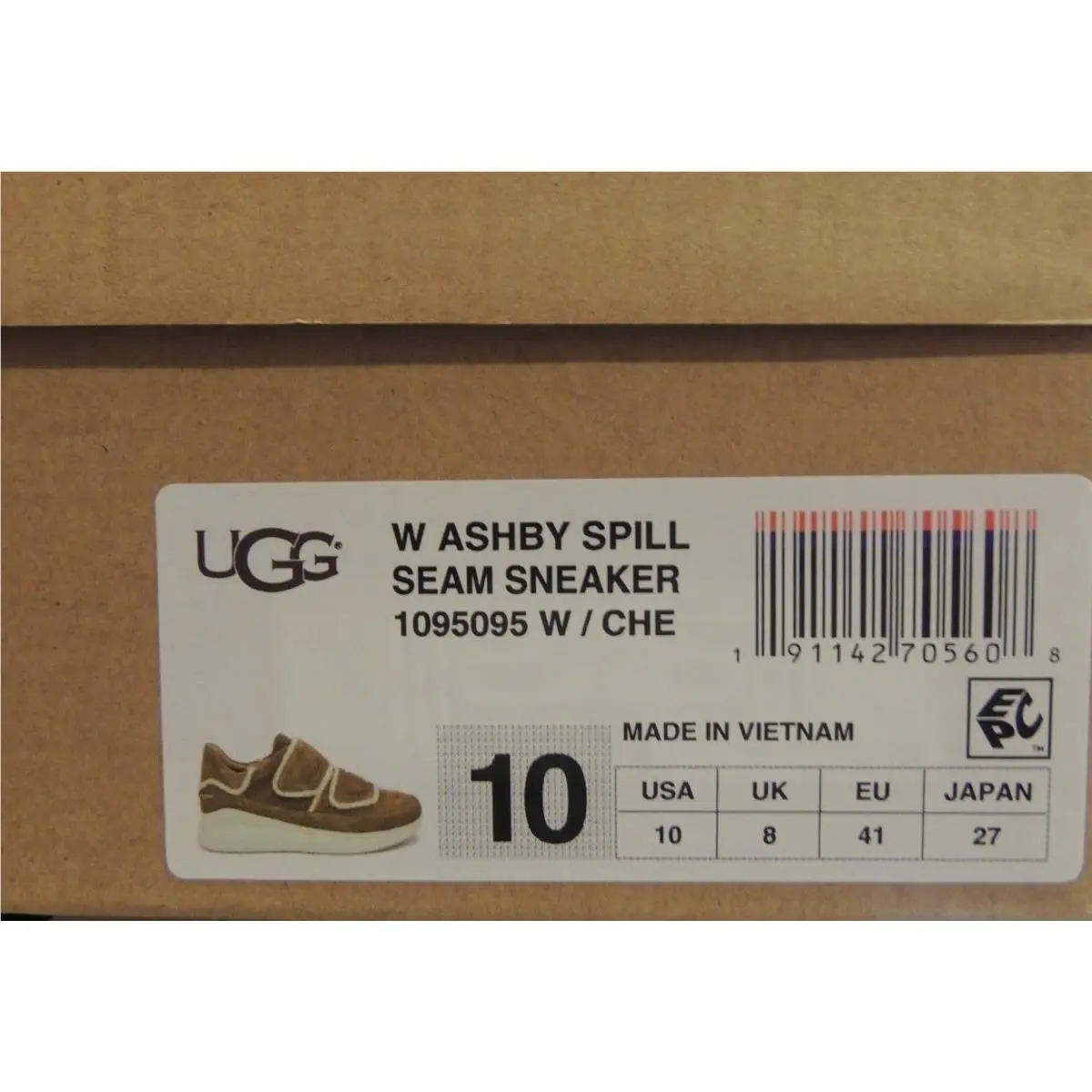 UGG shoes - UGG Ashby Spill Seam Sneaker - Chestnut (UPC: 191142705608) 5
