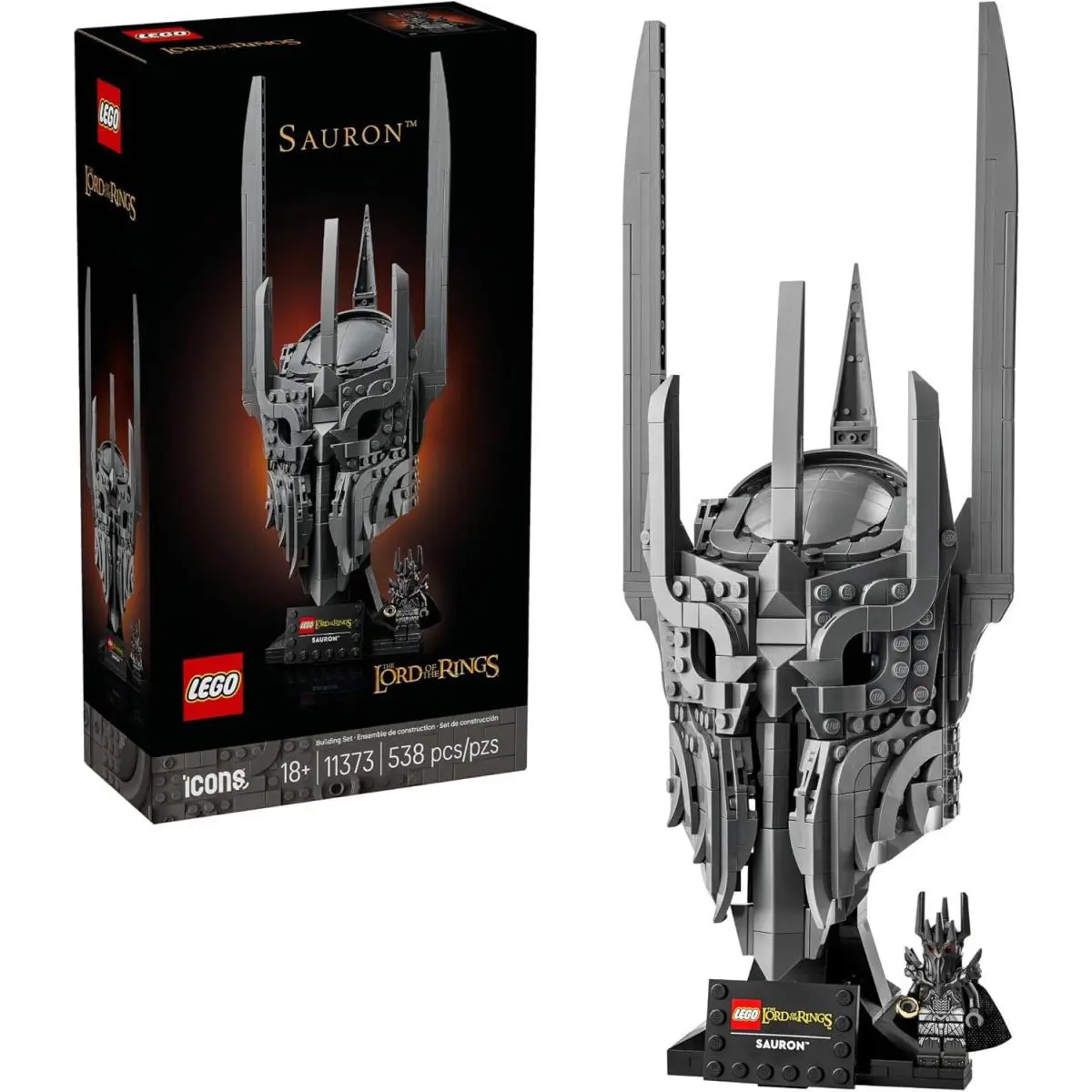 11373 Lego Icons The Lord of The Rings: Sauron`s Helmet - Building Set For Adult