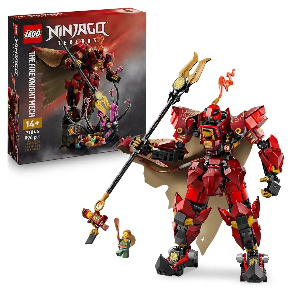 Lego Ninjago The Fire Knight Mech Toy - Monstrosity Building Set with a Posable