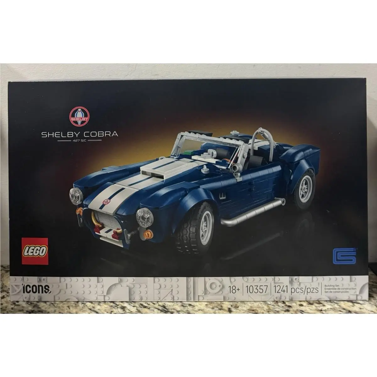 Lego Icons Shelby Cobra 427 S/c Car Building Set 10357 -1241 Pieces