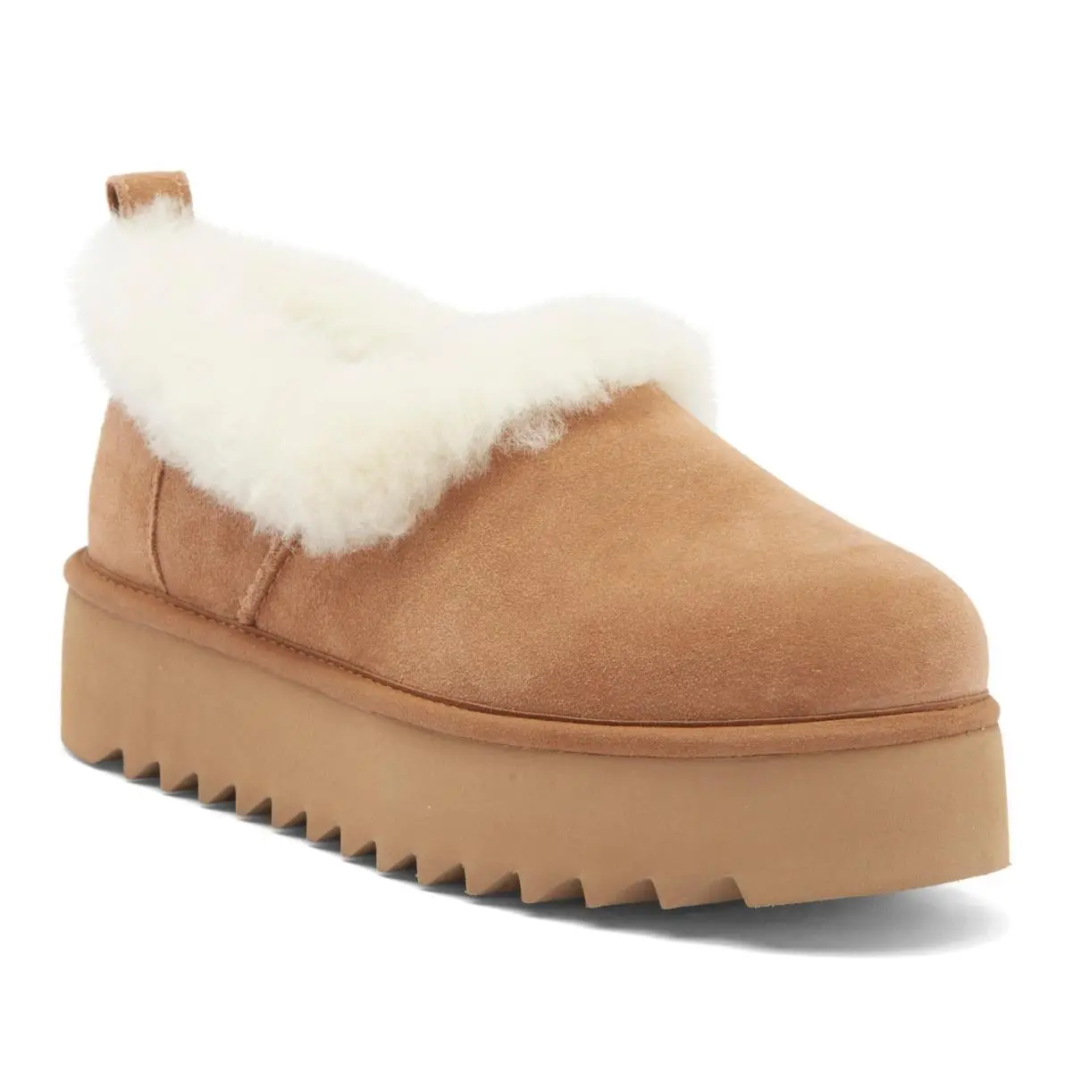 Womens Ugg Nita Chestnut Shearling Suede Slippers Shoes 8