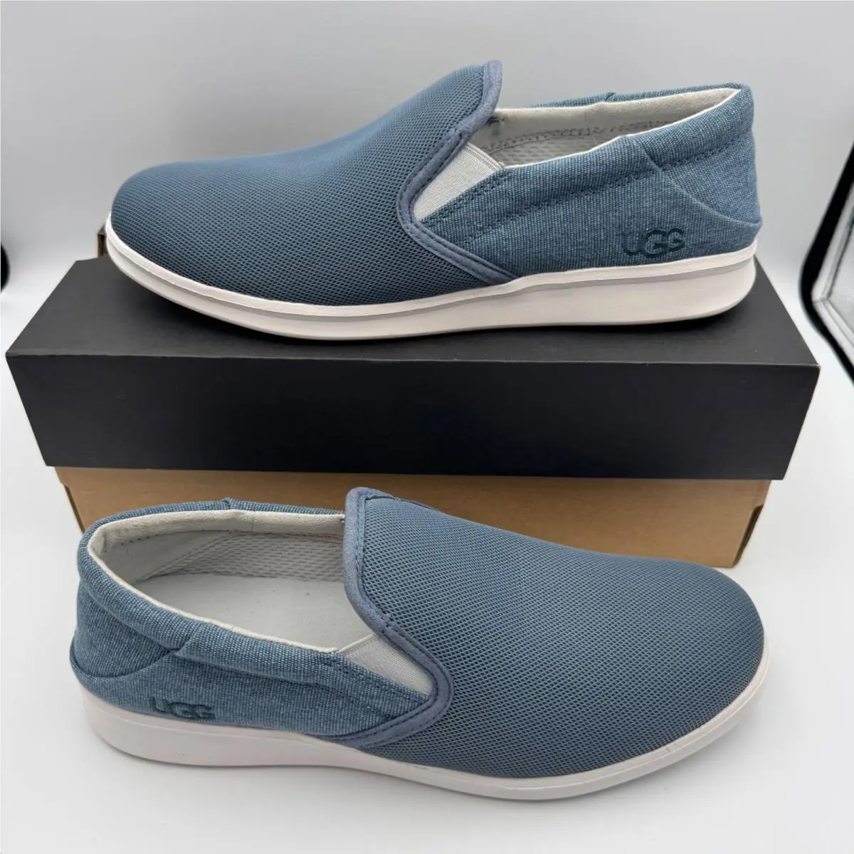 Ugg Mens Sheldon Slip On Shoes Blue Casual Loafers S/n 1124893 Sneakers Sz 9