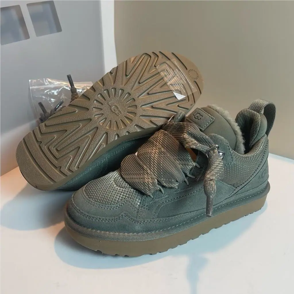 Ugg Lowmel Women’s Boots Sneakers Suede Moss Green US 8 Streetwear Quiet Luxury