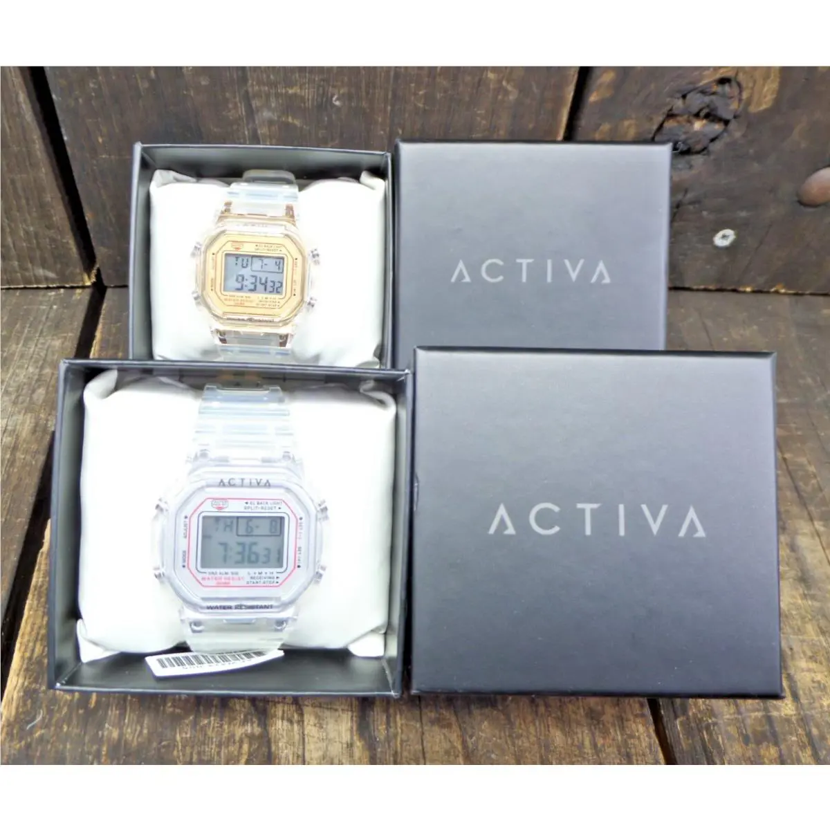 2 Activa Retro X Invicta Men`s Women`s Digital Watch Transparent 44.5mm