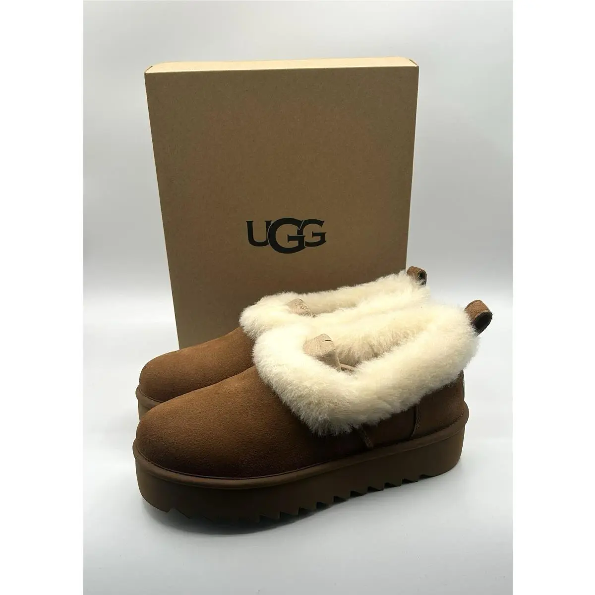 Ugg Nita Genuine Shearling Slipper Nita Shearling Slippers Shoes Women`s 7 Chestnut
