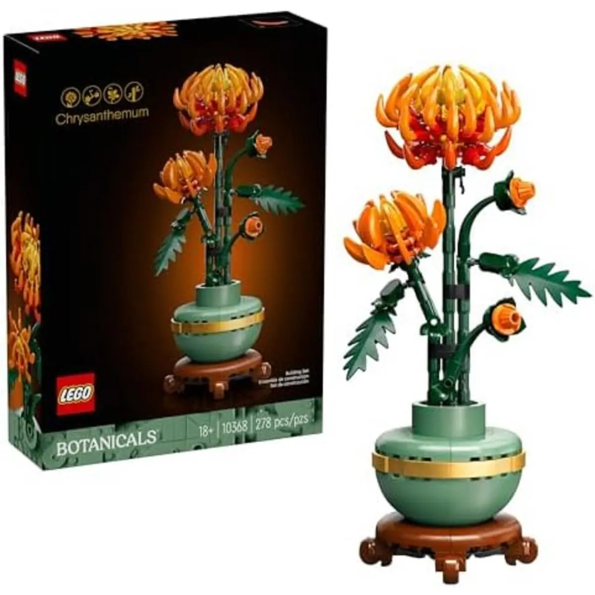 Lego Icons Orchid Artificial Plant Building Set with Flowers Home Décor Gift f