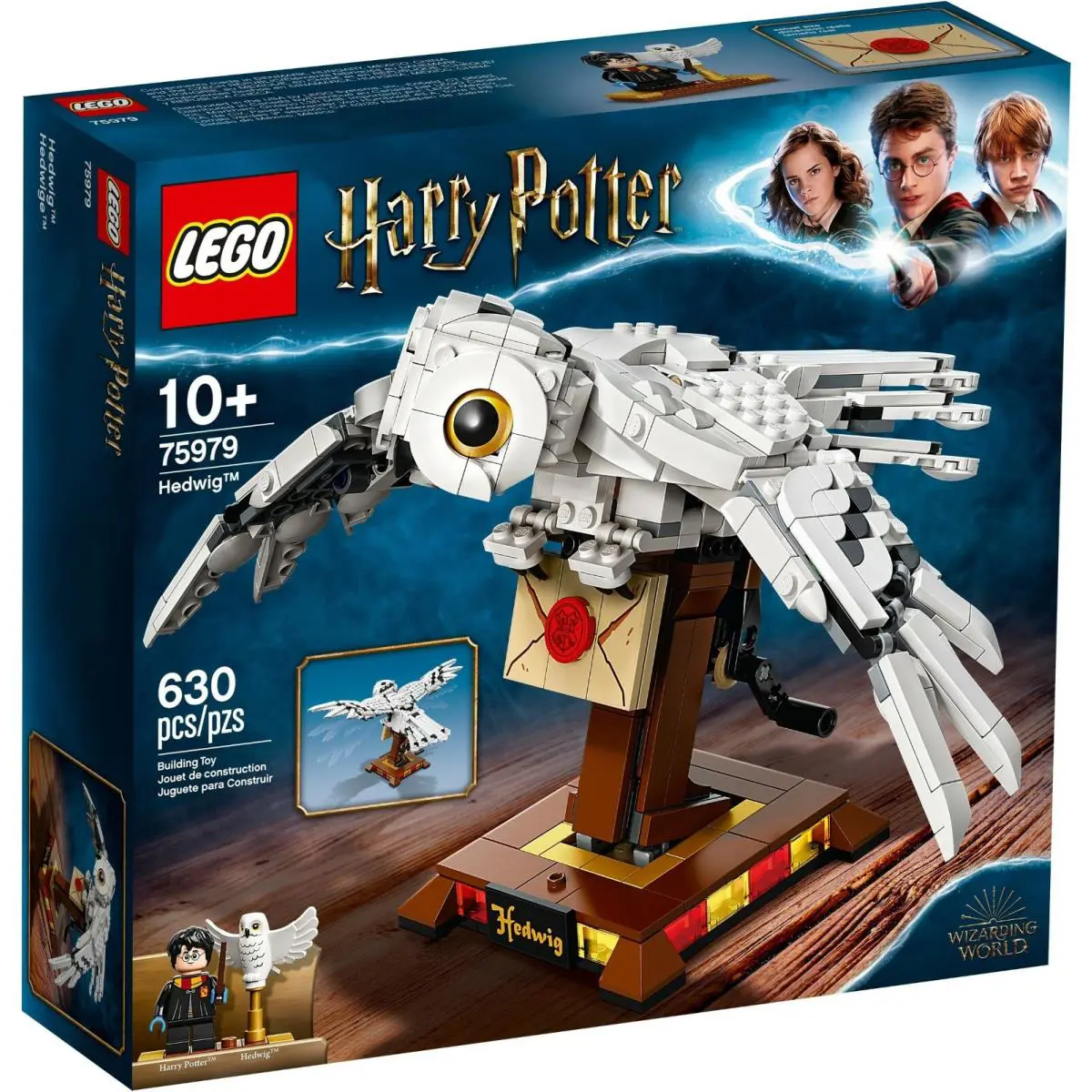 Lego 75979 Hedwig Harry Potter Buildable Owl Harry Griffyndor Uniform Minifigure