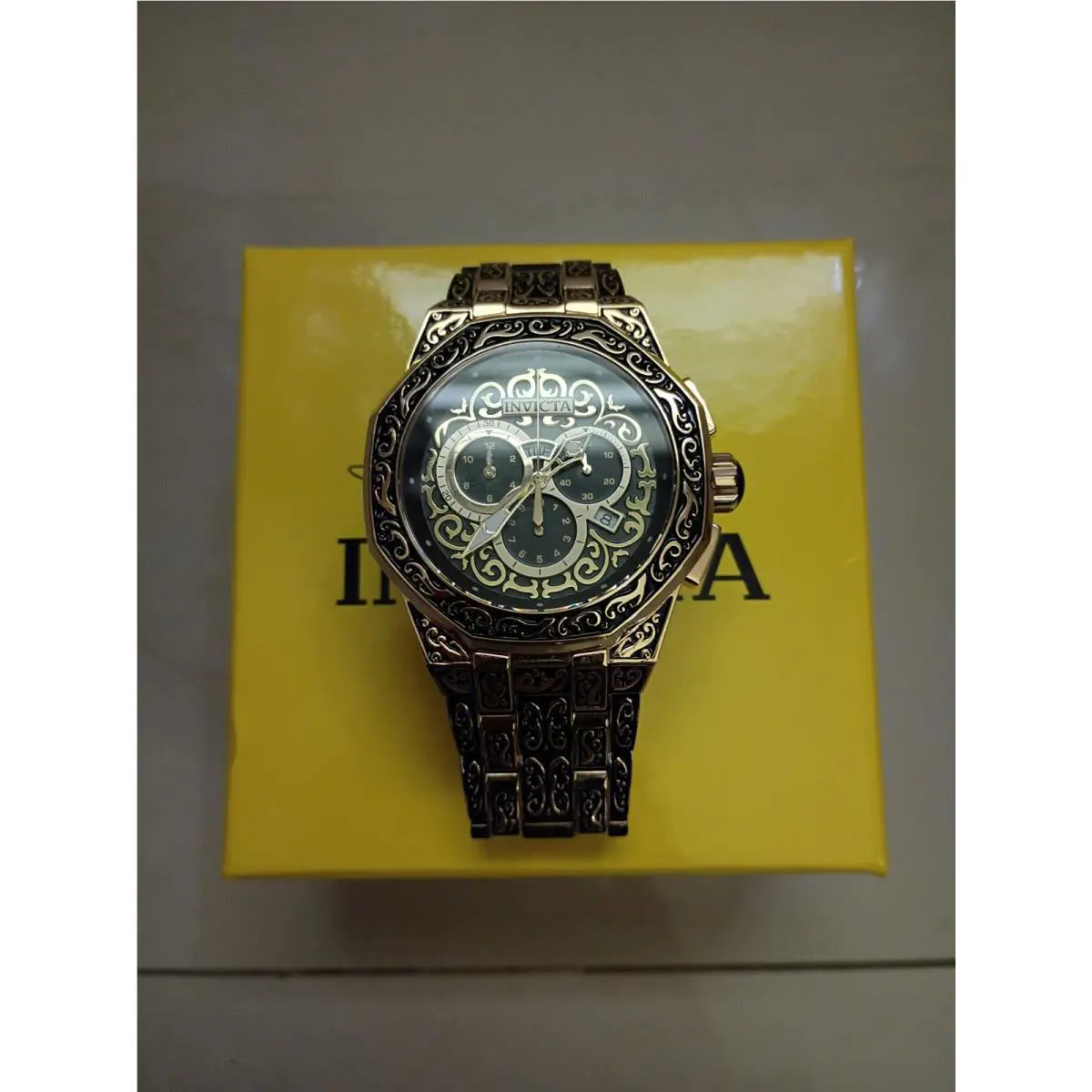 Invicta Artist Automatic Men`s Watch w/ Mother of Pearl Dial - 47mm Gold 44781