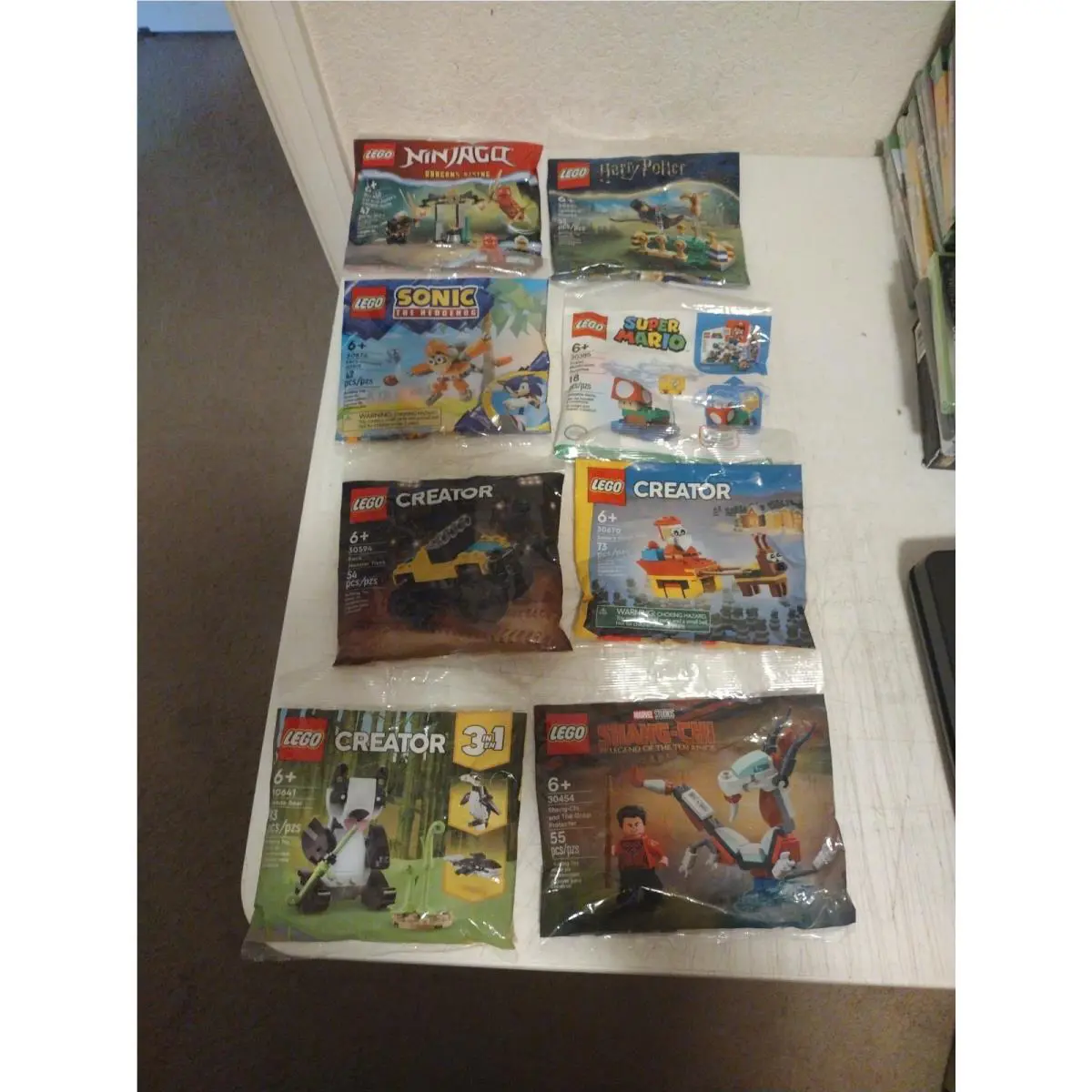 Lego Ninjago Harry Potter Sonic Shang Chi 3 Lego Creator Polybags 8 Bag Lot. D
