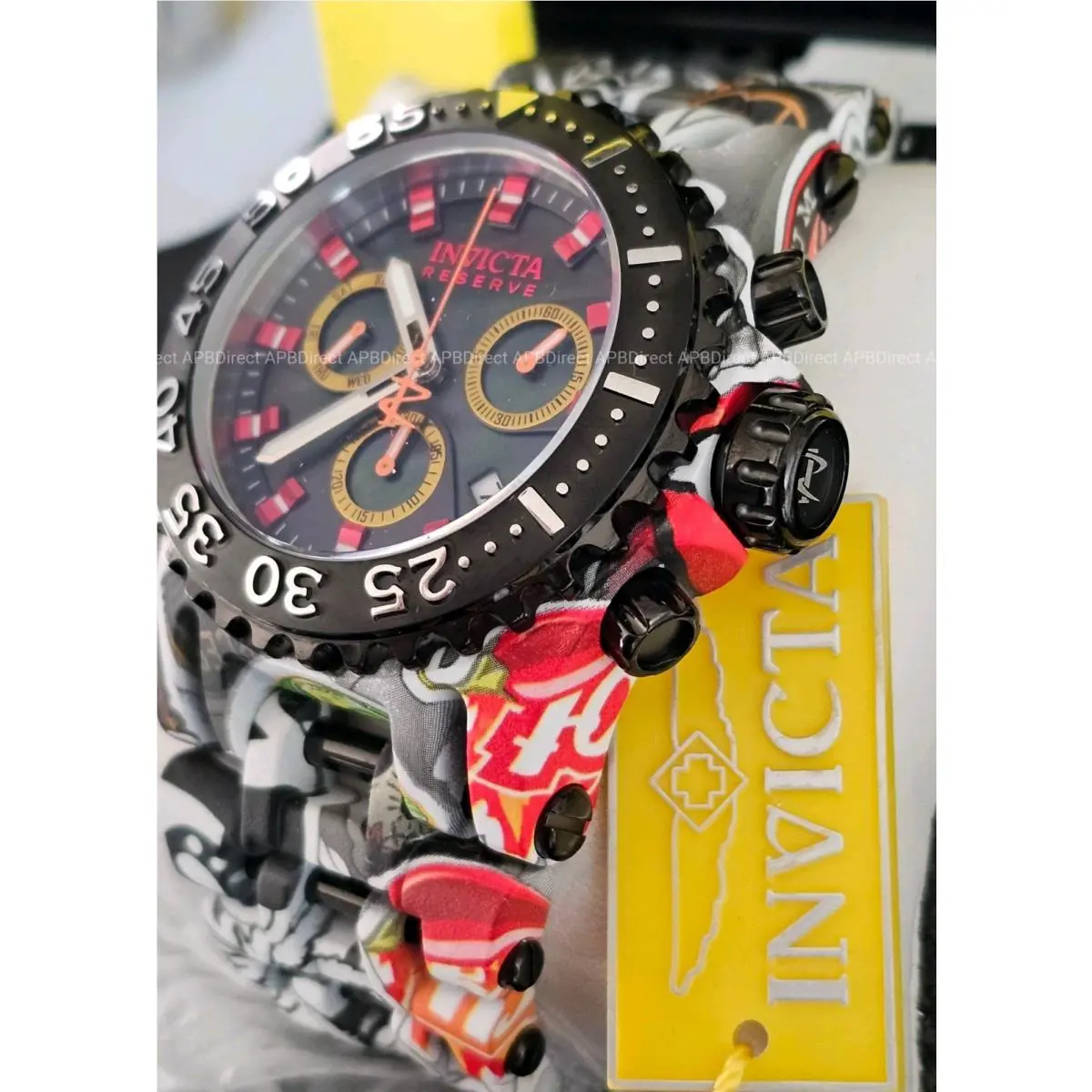 Invicta - Chaos -hydroplated Graffiti - Swiss Z60 Chronograph Quartz Mens Watch
