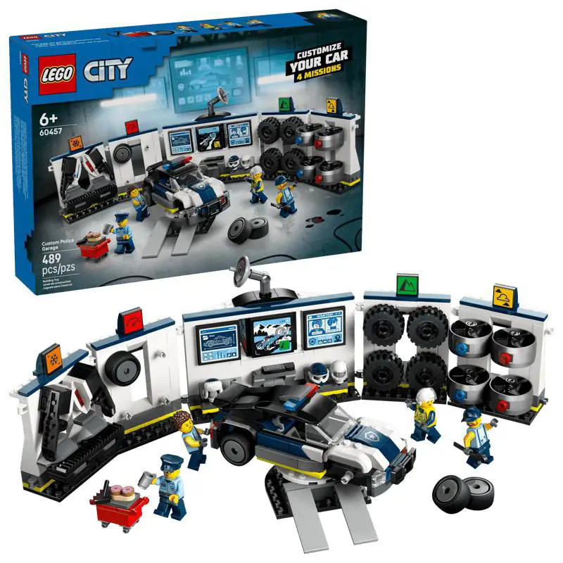 Lego City 60457 Custom Police Car Garage Set 489 Pieces